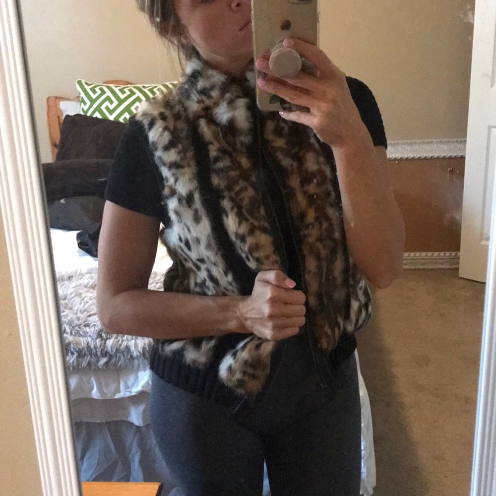 100% rabbit fur vest